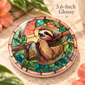 Sloth Ceramic Coaster – Tropical Jungle Design