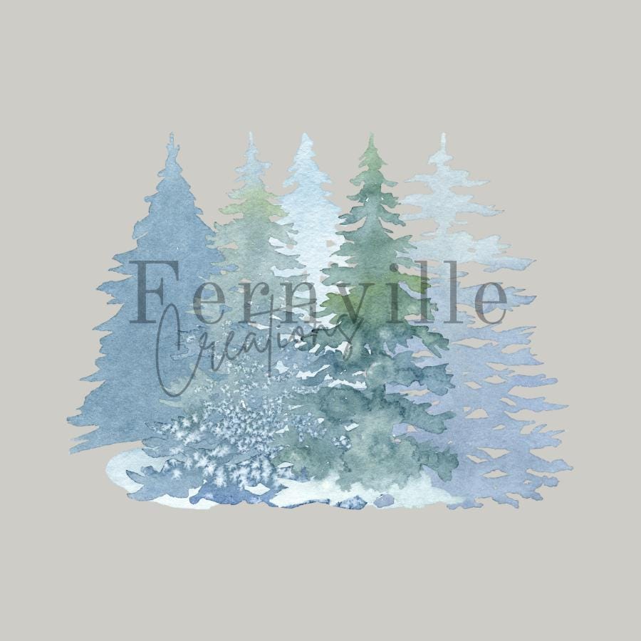Winter Forest Bath Towel, Evergreen Bathroom Decor Gift