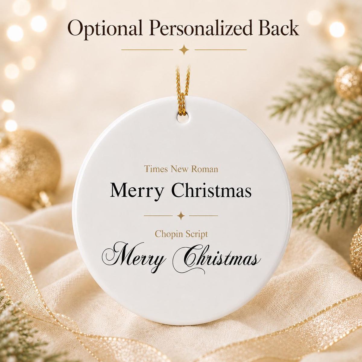 Three Angels Ceramic Ornament, Celestial Christmas Keepsake, Personalized Holiday Décor