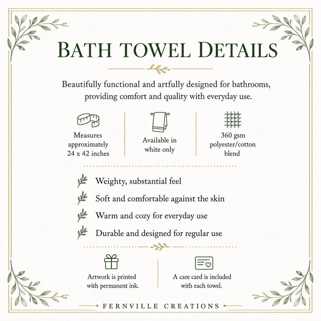 Hydrangea Bath Towel: Plush Sheared Polyester & Cotton Terrycloth