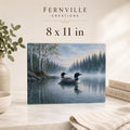 Loon Cutting Board, Tempered Glass with Scenic Lake Design