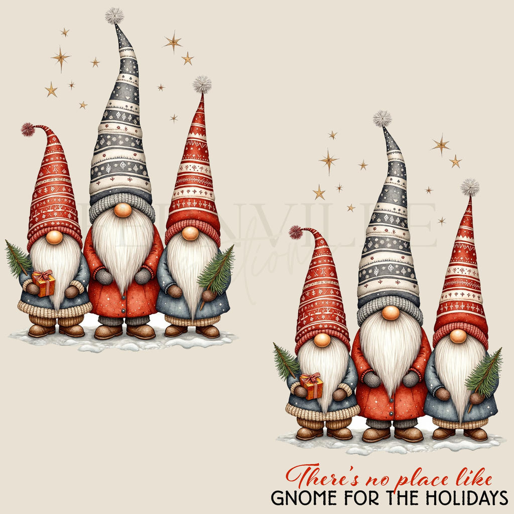 Gnome Holiday Towel, Festive Waffle Dish with Custom Wording