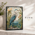 Blue Heron Gift Tempered Glass Cutting Board, Artful Wildlife Charcuterie Tray