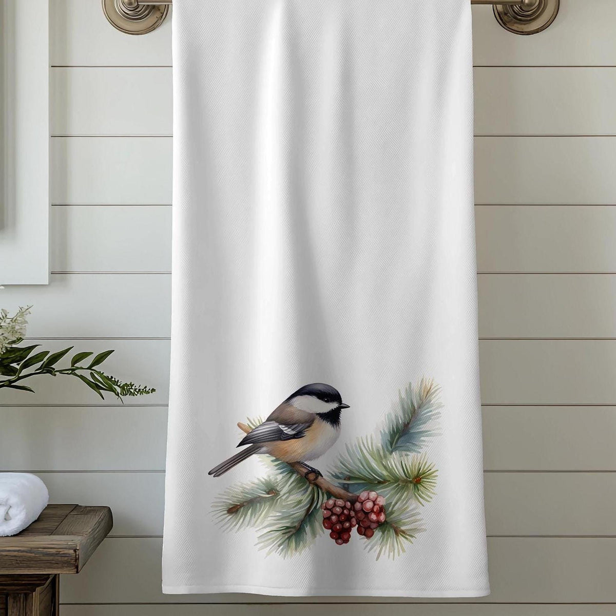 Chickadee Towel: Soft Bath in Sheared Polyester & Cotton Terrycloth