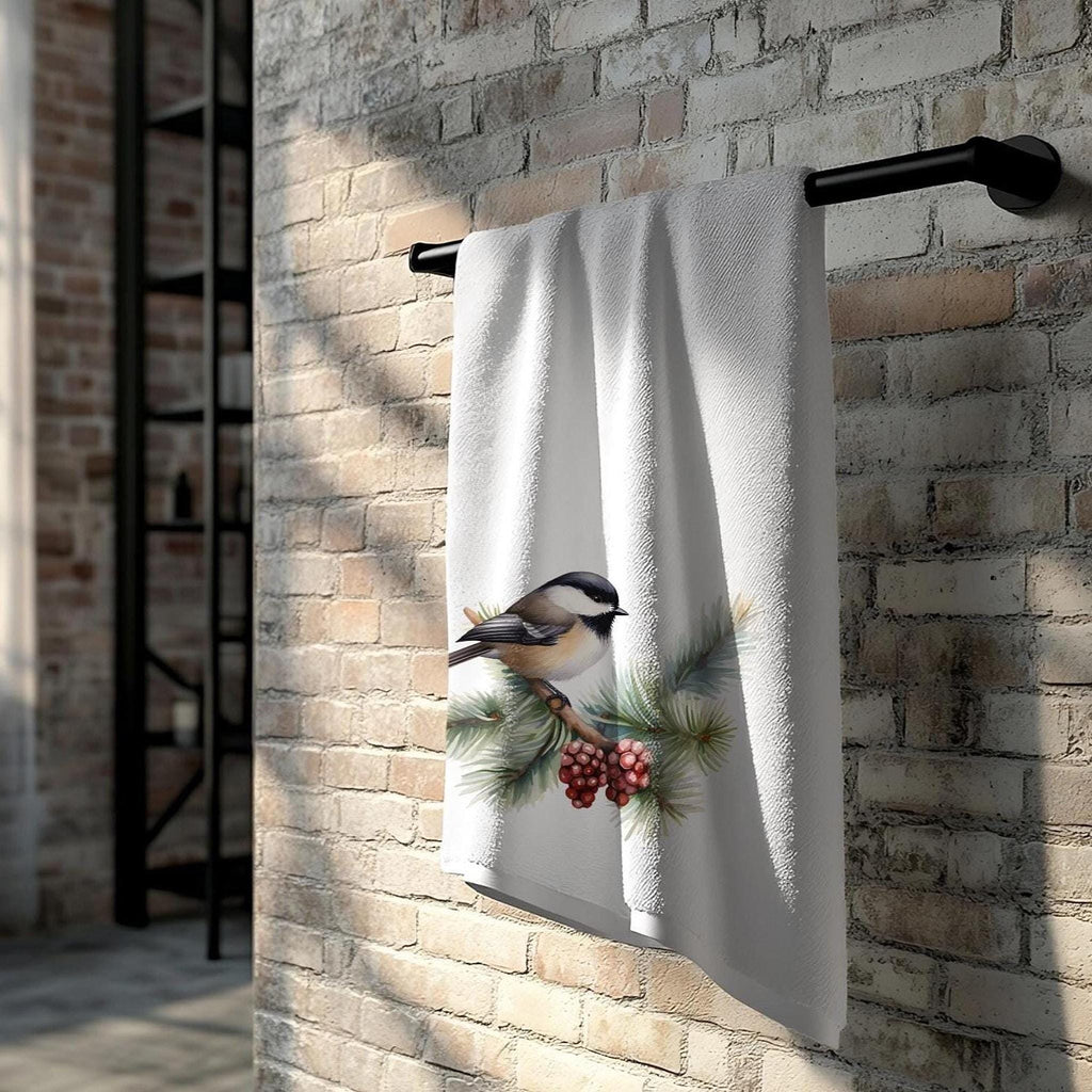 Chickadee Towel: Soft Bath in Sheared Polyester & Cotton Terrycloth