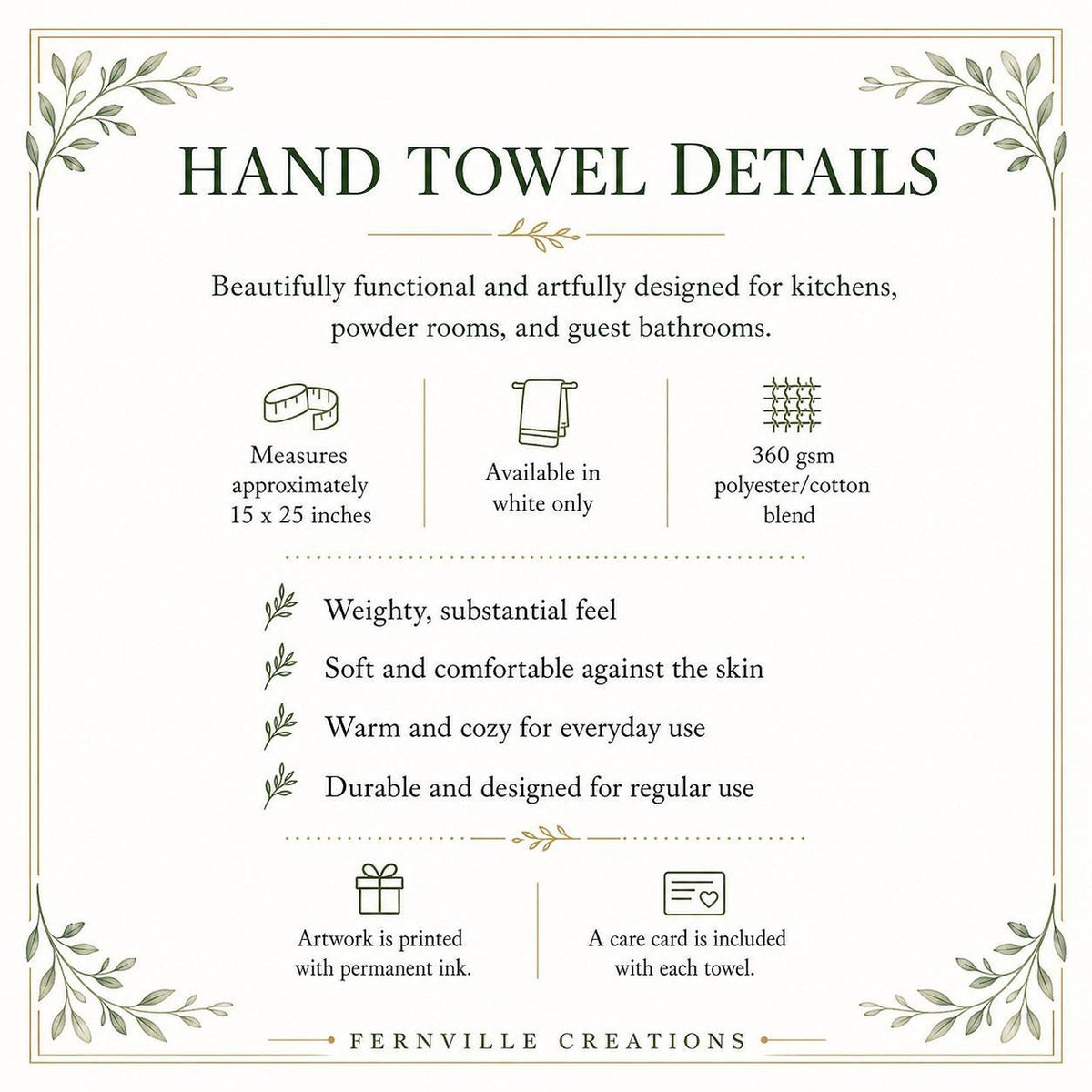 Fall Hand Towel with Autumn Dahlia Floral Design, Elegant Guest