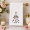 Valentine Hand Towel with Cardinals, Be Mine Design for Bathroom Decor