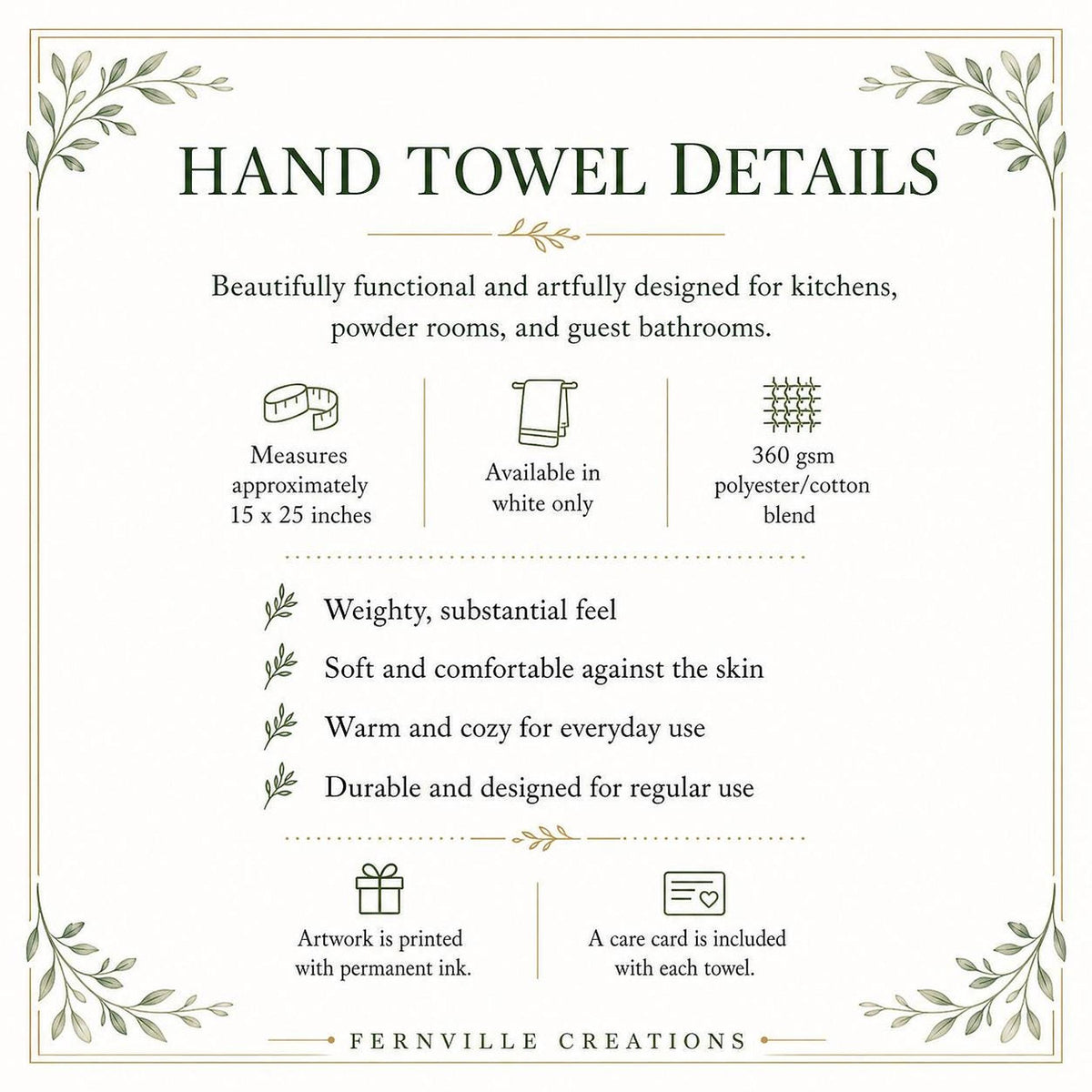 Autumn Hand Towel with Maple Leaf Design, Cozy Guest Bath