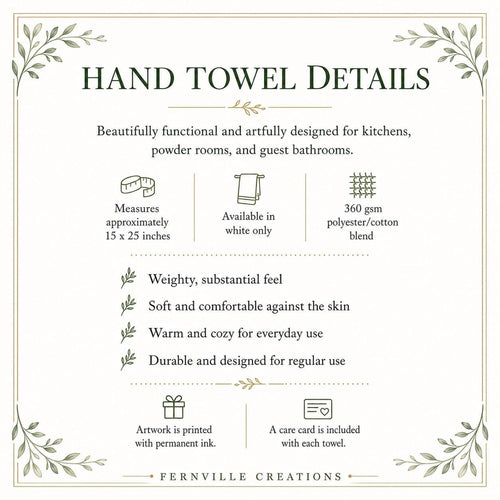 Autumn Hand Towel with Maple Leaf Design, Cozy Guest Bath