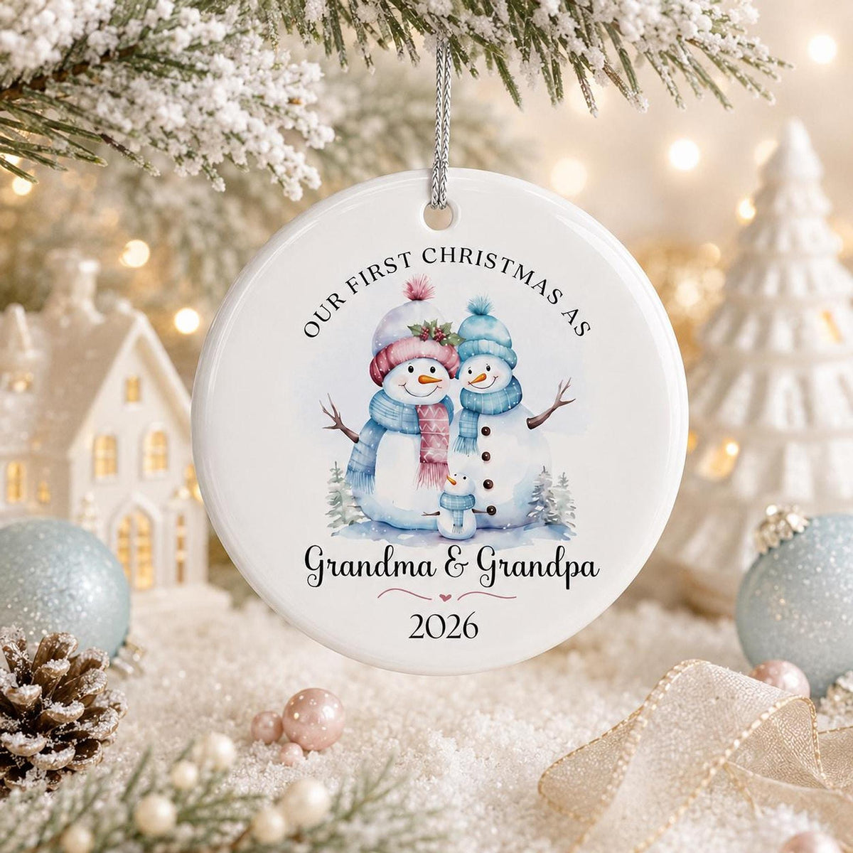 Grandparent Ornament, First Christmas as Grandma and Grandpa Keepsake