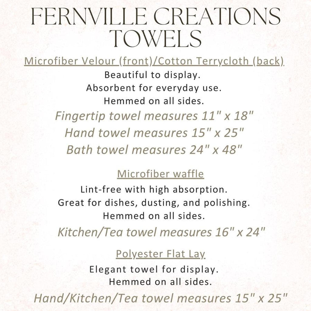 Hydrangea Towel, Blue Floral Hand in Cotton Terry Cloth