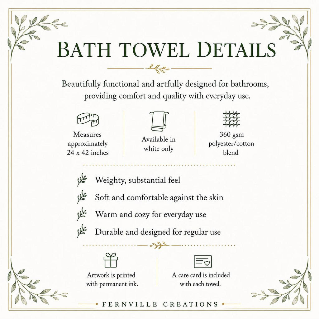 Autumn Leaves Towel, Elegant Fall Decor for Your Bathroom