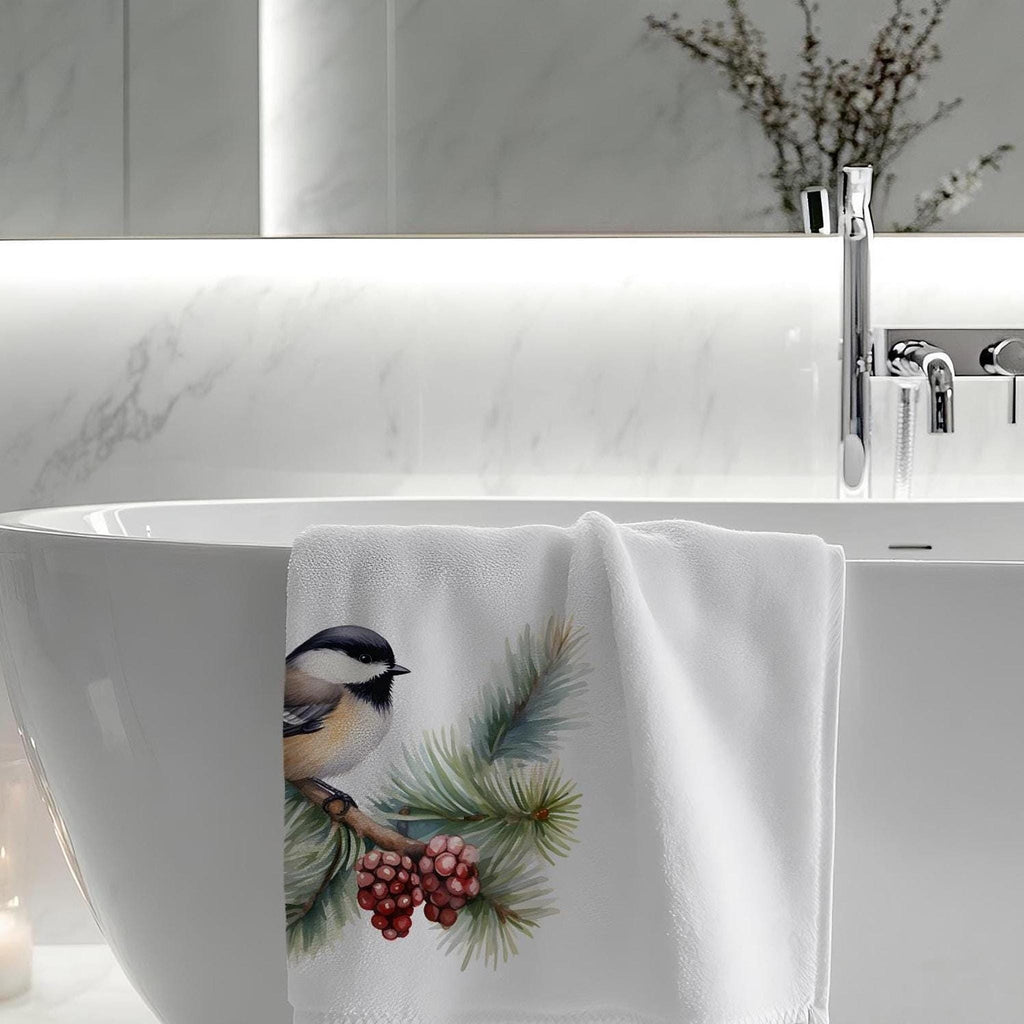 Chickadee Towel: Soft Bath in Sheared Polyester & Cotton Terrycloth