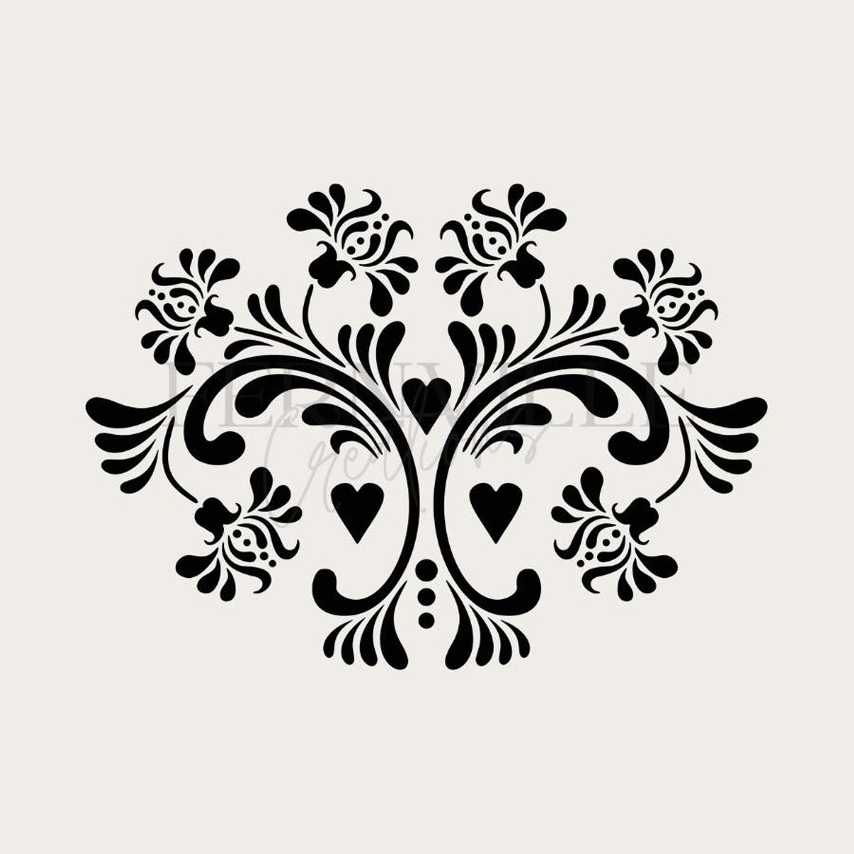Luxury Bath Towel in Black and White Floral Design for Spa Decor