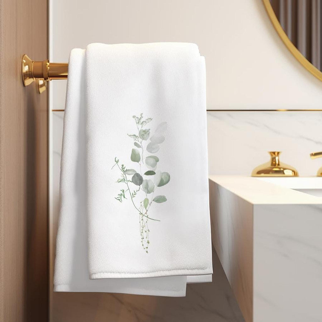 Luxury Bath Towel in Eucalyptus: Plush Sheared Polyester & Cotton Terry