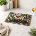Wine Cutting Board, Tempered Glass Charcuterie with Vineyard Design