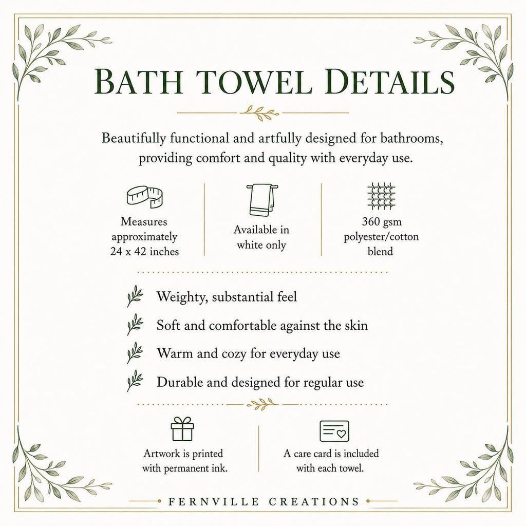 Blue Heron Towel: Plush Bath Decor for Bird Lovers