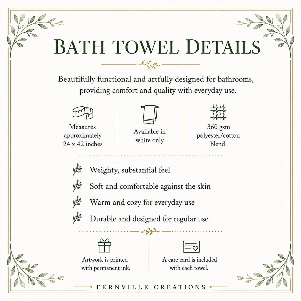 Pink Hydrangea Towel, Floral Bathroom Decor with Soft Cotton Terrycloth