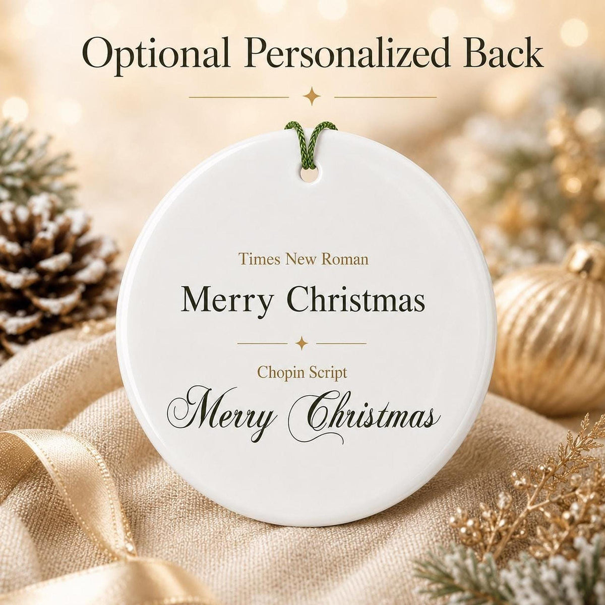 Grandparent Ornament, First Christmas as Ceramic Keepsake, Customizable Options Available