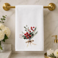 Christmas Hand Towel, 15 × 25 Inch White Sheared Polyester Front