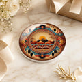 Southwest Coaster, Ceramic Drink Mat with Sunset Mountain Design