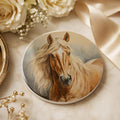 Horse Coaster, Round Ceramic Drink Tile for Western Farmhouse Decor