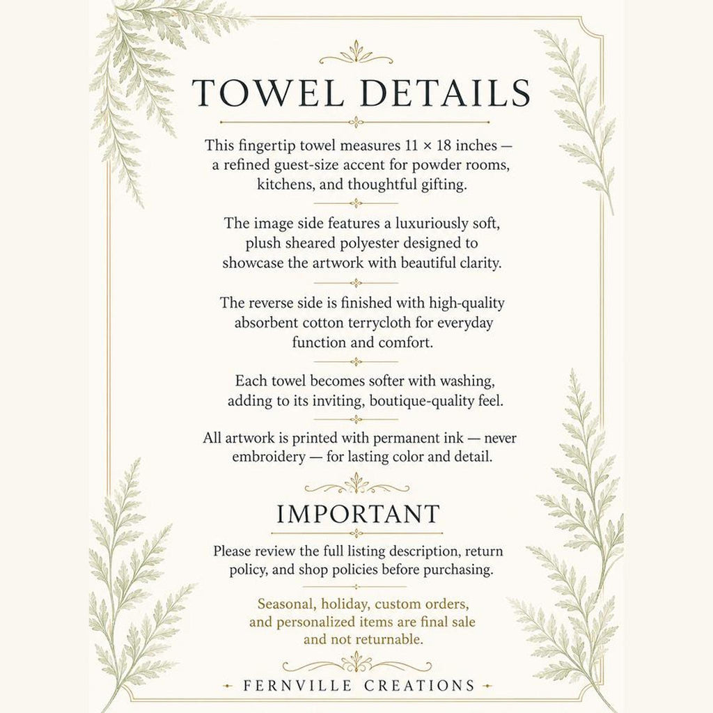 Wildflower Towel, Floral Fingertip with Mason Jar Design