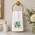 Clover Bath Decor Hand Towel, Botanical Shamrock Design for Spring