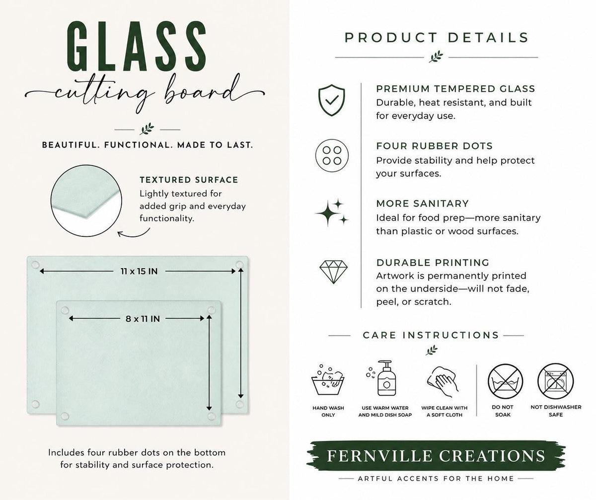 Lighthouse Glass Cutting Board, Coastal Serving Tray with Nautical Design