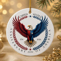 America 250th Ceramic Ornament, Patriotic Eagle Decor, 1776–2026 Keepsake, USA Anniversary Gift