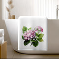 Pink Hydrangea Towel, Floral Bathroom Decor with Soft Cotton Terrycloth