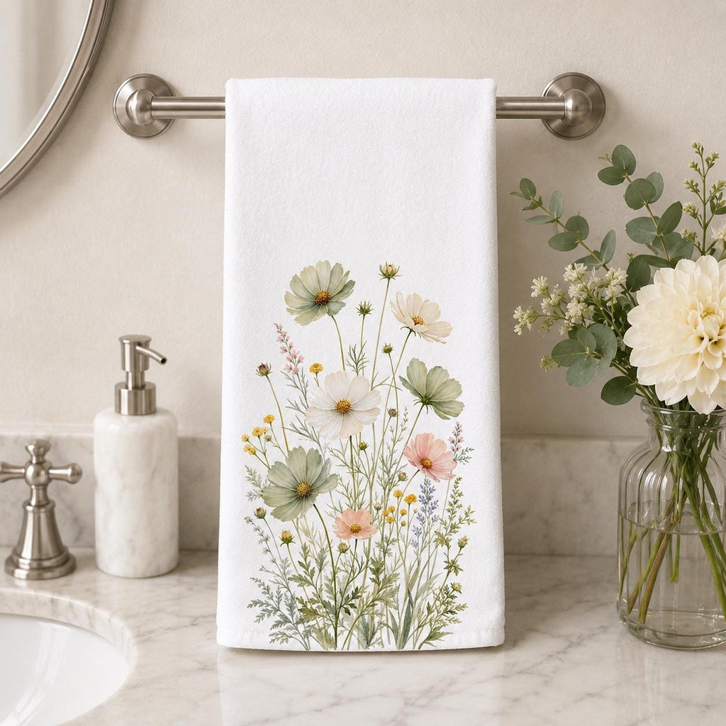Wildflower Towel, 15 × 25 Inch Polyester Front, Cotton Terry Back