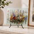 Glass Cutting Board, Wildflower Serving Tray, 8x11 or 11x15 Inches