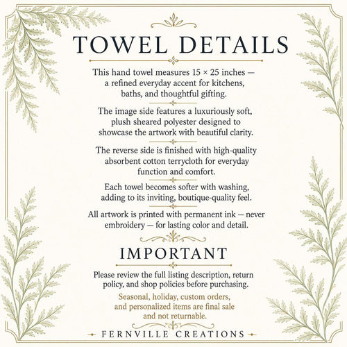 Barn Hand Towel, White Sheared Polyester With Cotton Terrycloth Back