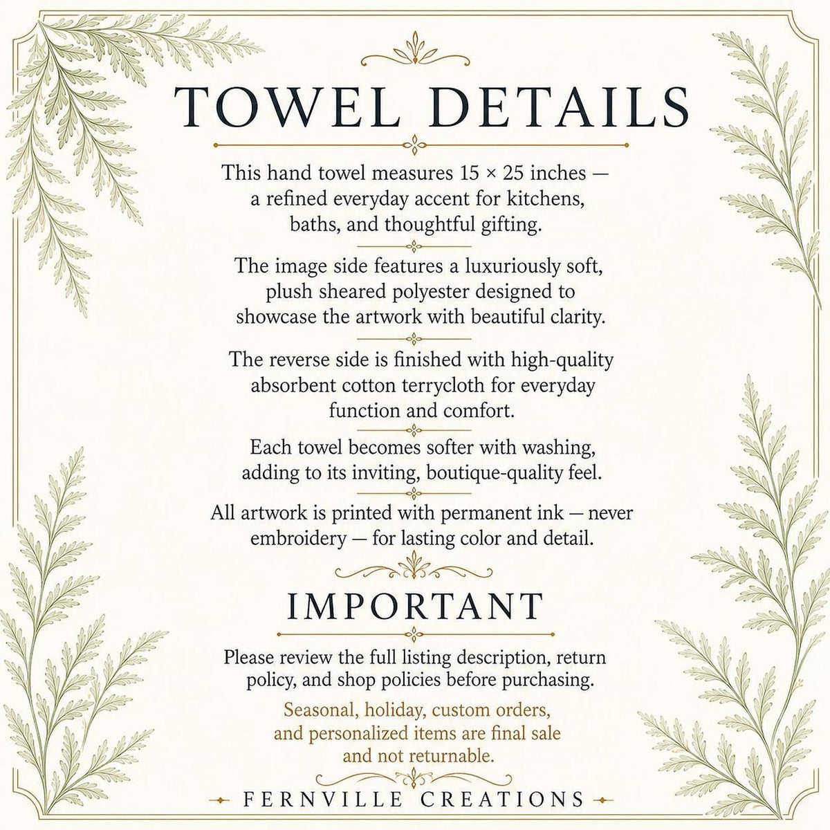Rustic Greenery Hand Towel, White Pine Tree Decor, Cotton Terry Cloth