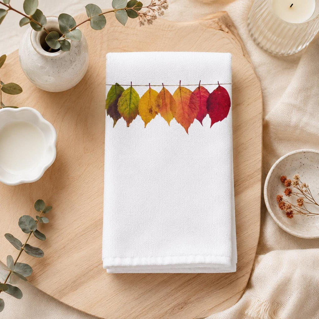 Harvest Bath White Hand Towel, Sheared Polyester Face