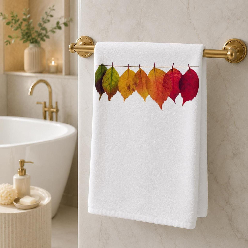 Harvest Bath White Hand Towel, Sheared Polyester Face