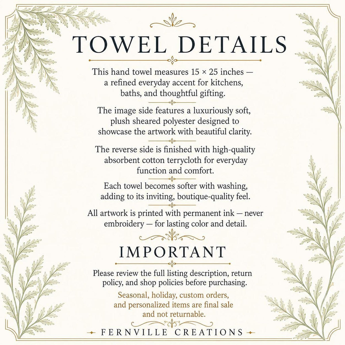 Cotton Bath Towel, Blue Heron Design, 15 x 25 Inch, White Terrycloth