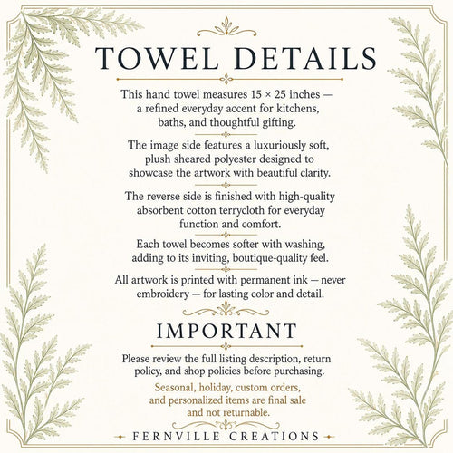 Cotton Bath Towel, Blue Heron Design, 15 x 25 Inch, White Terrycloth