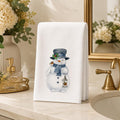 Snowman Towel, Winter Hand with Charming Watercolor Design