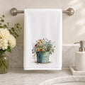 Wildflower Towel, 15 × 25 Inch Sheared Polyester Front, Cotton Terrycloth Back