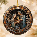 Holy Family Ornament, 3-Inch Ceramic Nativity Keepsake