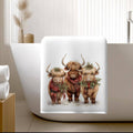 Highland Cow Bath Towel, Rustic Winter Decor for Cozy Bathrooms