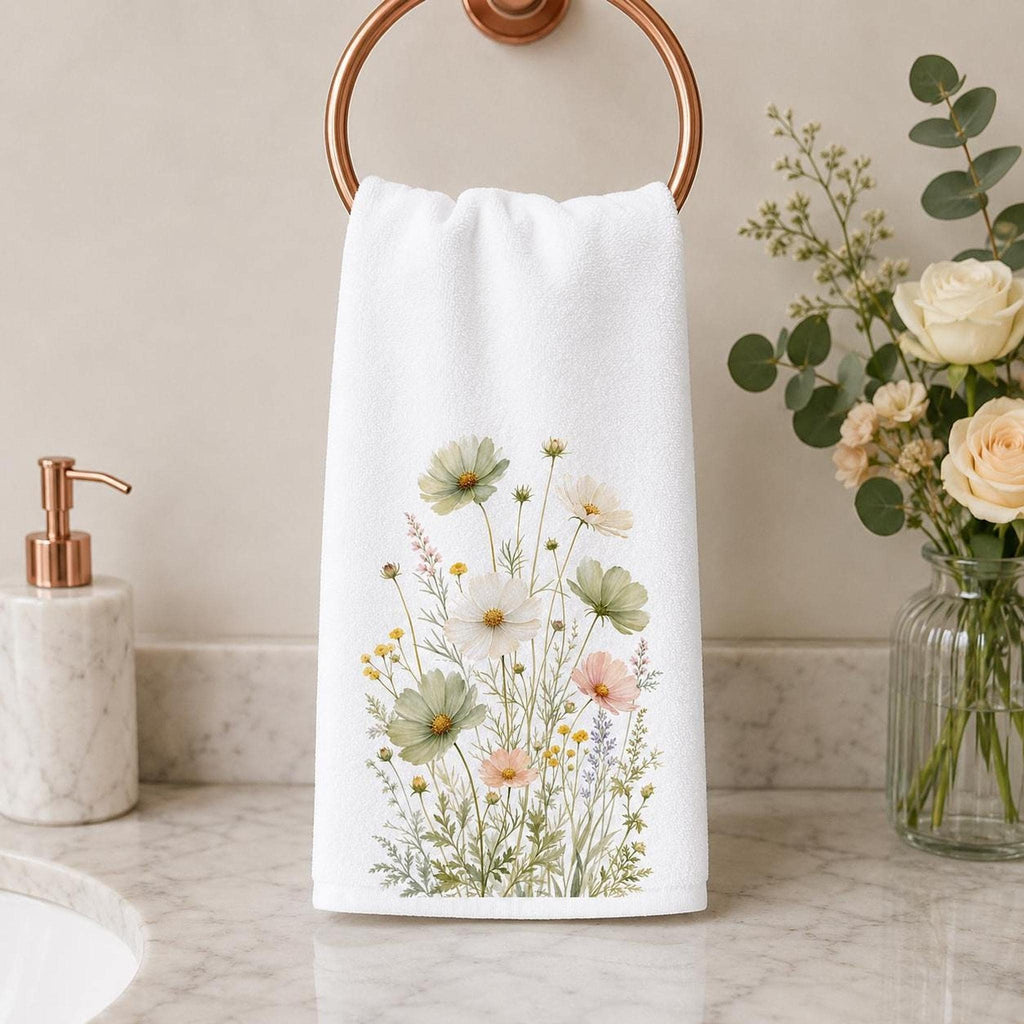 Wildflower Towel, 15 × 25 Inch Polyester Front, Cotton Terry Back