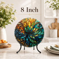 Glass Cutting Board, Round Tempered Charcuterie Serving Platter