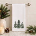 Nature Kitchen Towel, Microfiber Waffle Weave Evergreen Tree Design