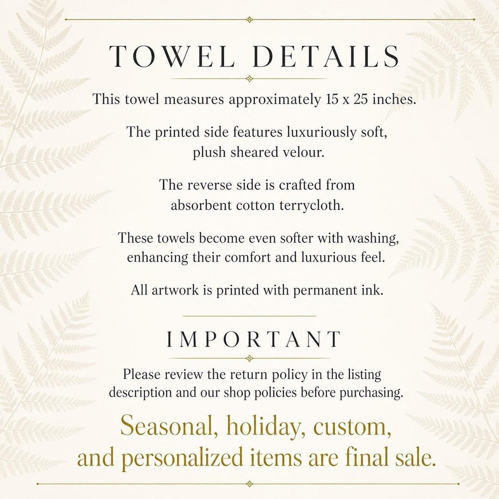 Soft Cotton Towel, Floral Bouquet Print with Sheared Polyester Front