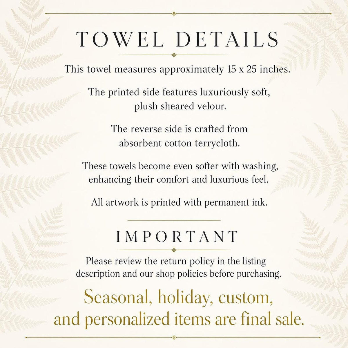 Soft Cotton Towel, Floral Bouquet Print with Sheared Polyester Front