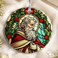 St Nicholas Ornament, 3-Inch Glossy Ceramic Christmas Keepsake