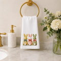 Easter Bunny Hand Towel, Pastel Rabbit Trio Decor, Spring Guest Bath Accent